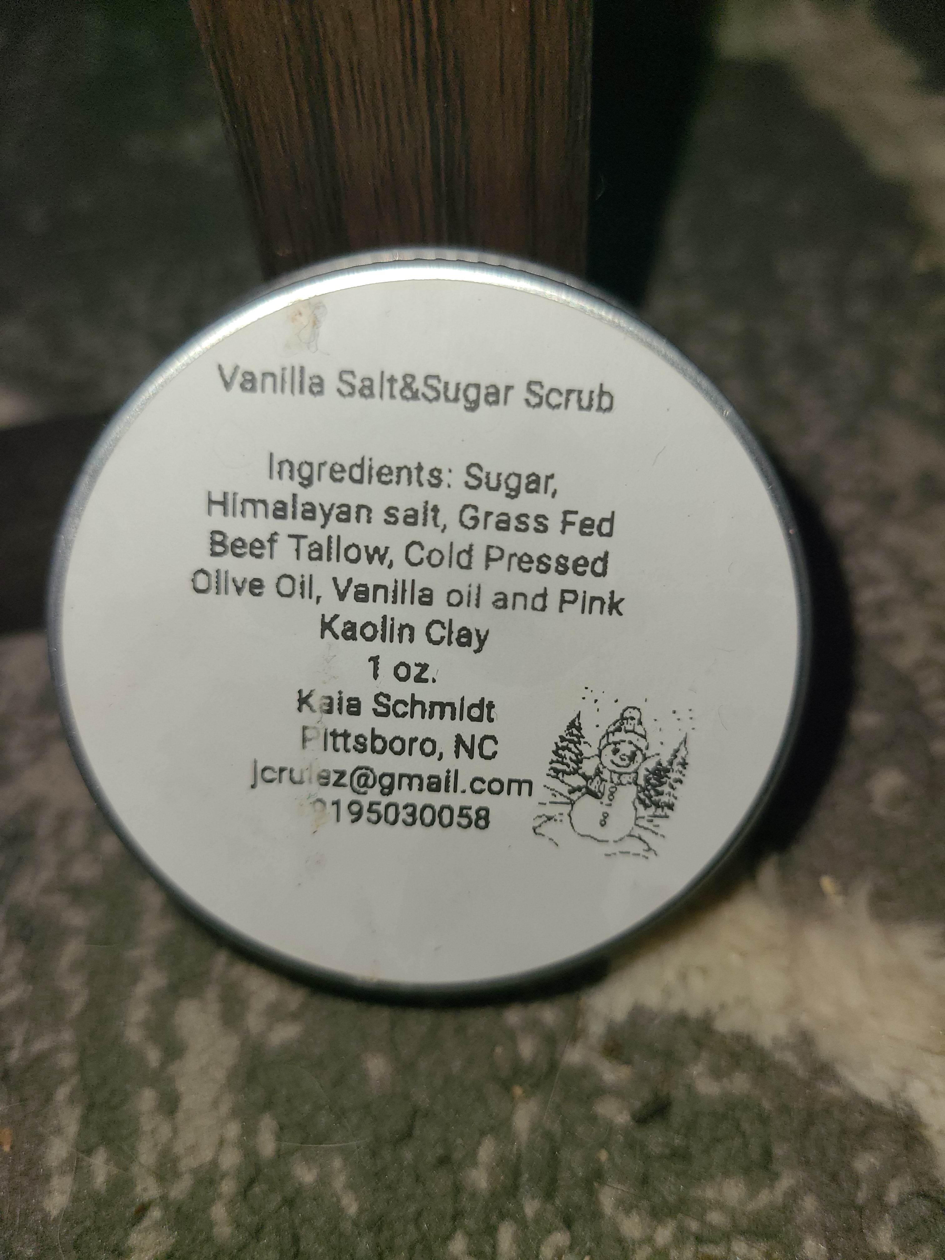 Vanilla and Salt+tallow scrub