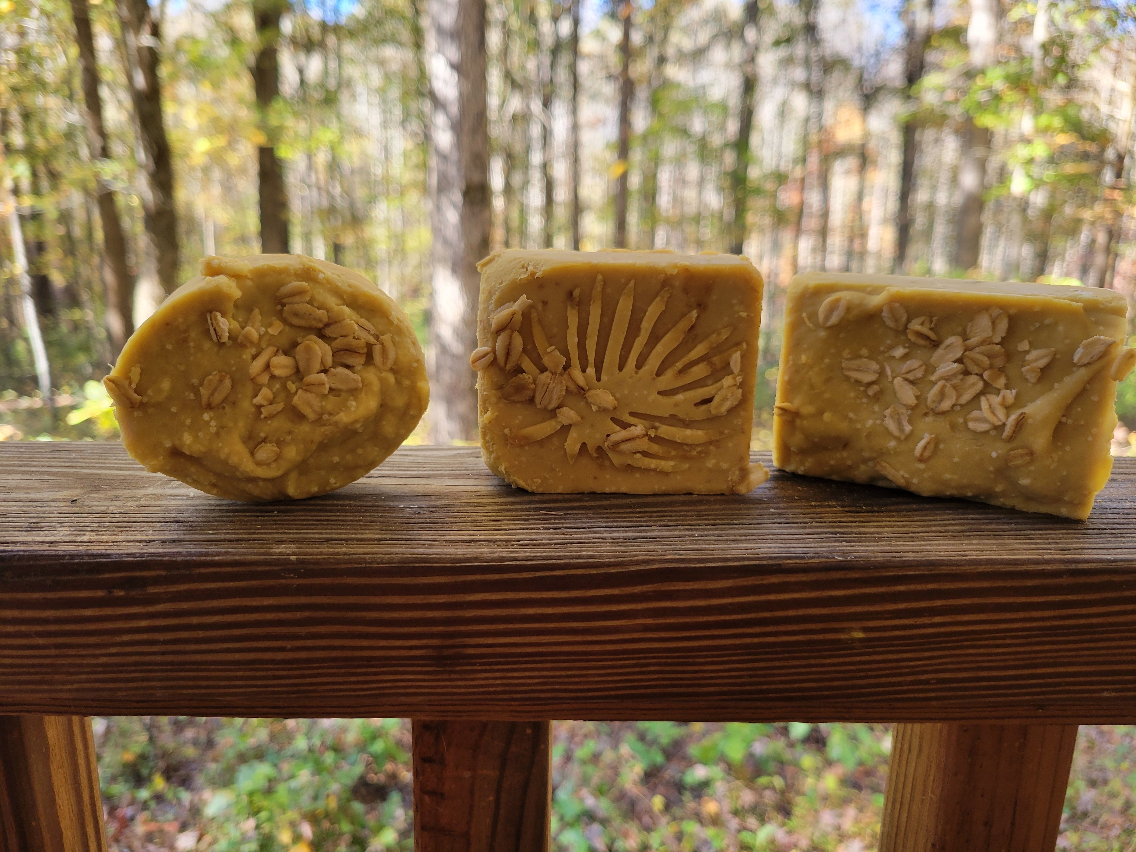 Rustic honey oatmeal soap