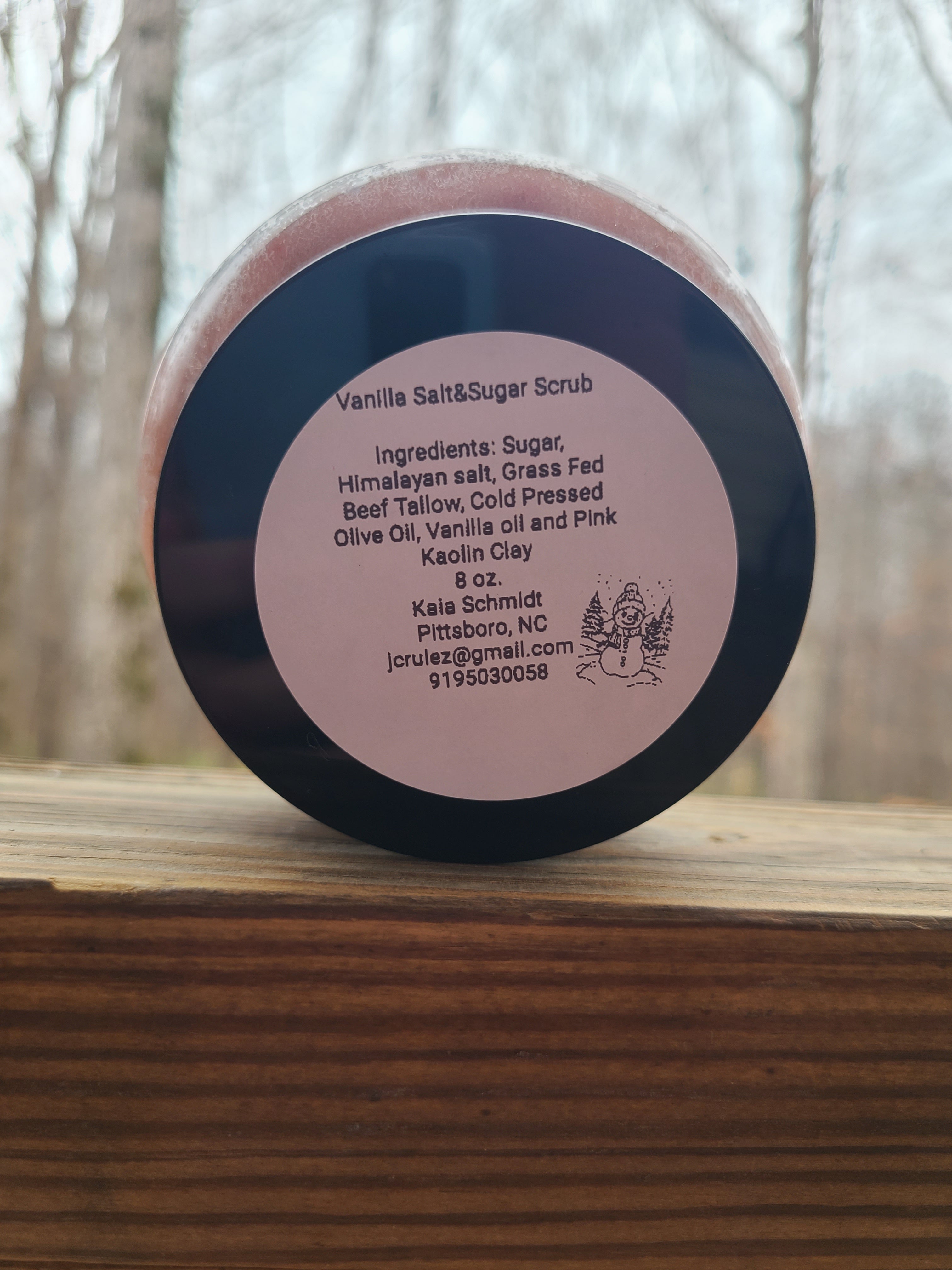 Vanilla Salt Sugar and Tallow scrub 8oz.