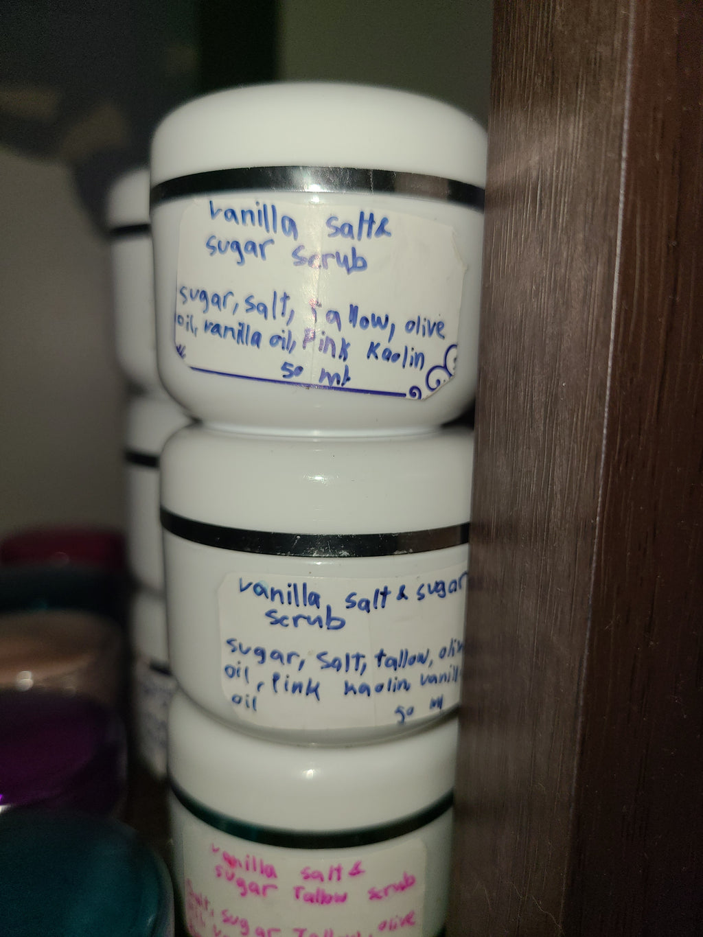 Vanilla salt&sugar+tallow scrub 50ml